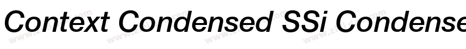 Context Condensed SSi Condensed Italic字体转换